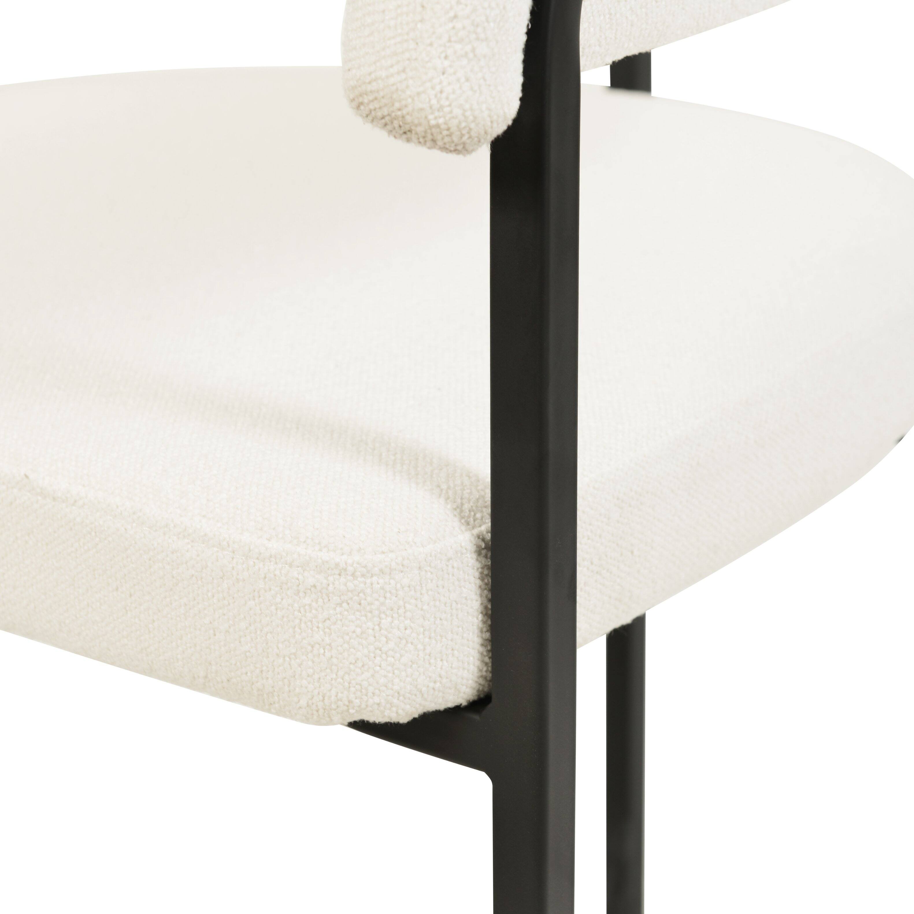 Alt View 6. LeisureMod - Aero 4-PCS Contemporary Dining Chair, Padded Cantilever Accent Armchair with Iron Frame - White.