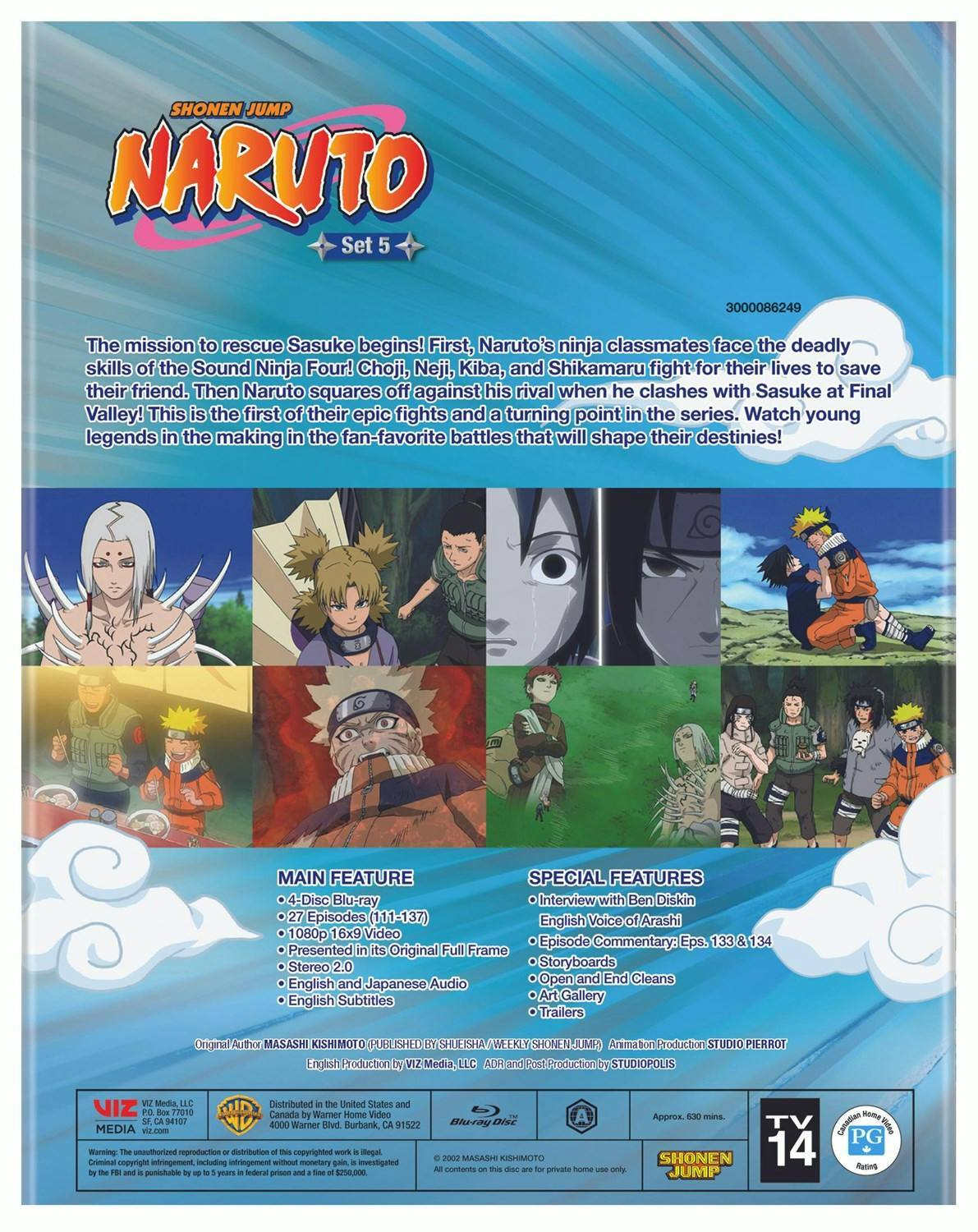 Back. Naruto - Set 5 (Box Set) [Blu-ray].