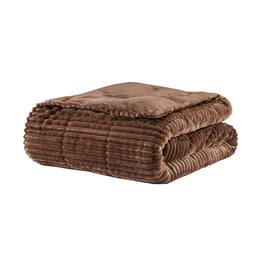 Gracie Mills - Hendricks Oversized Plush Down Alternative Throw Blanket - Brown