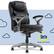 Front. Serta - AIR Health & Wellness Mid-Back Manager's Chair - Black.