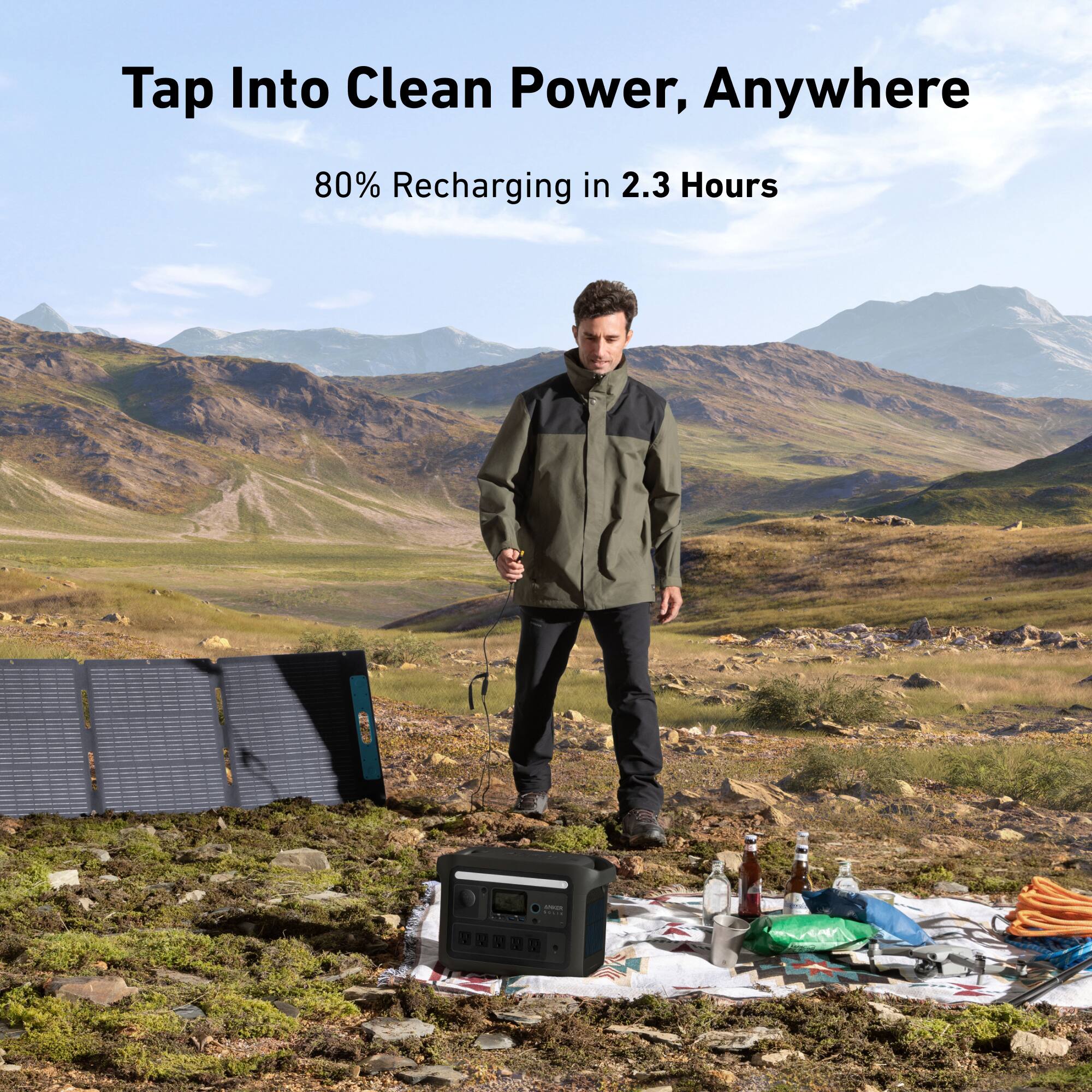 Tap Into Clean Power, Anywhere  
80% Recharging in 2.3 Hours