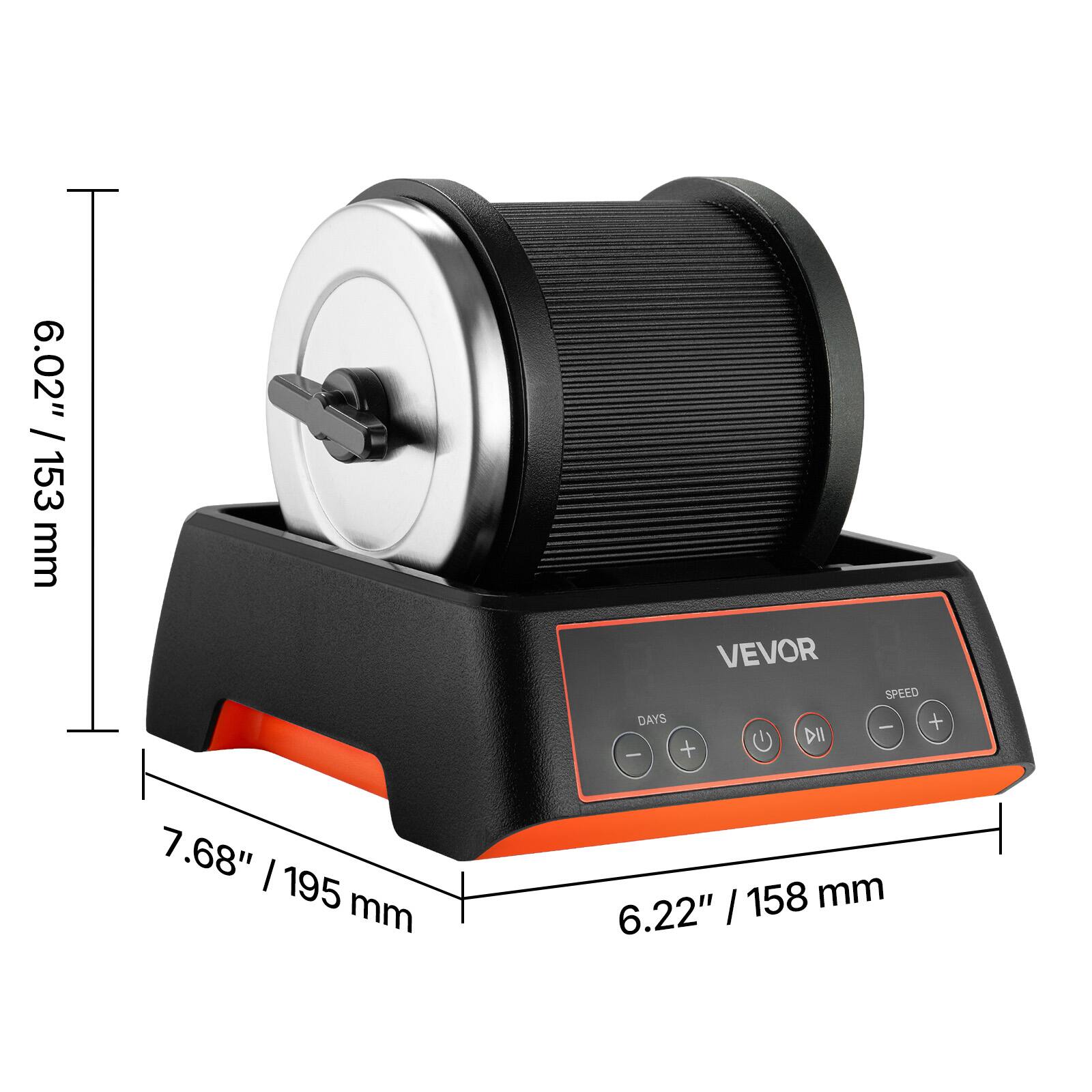 6.02" / 153 mm  
7.68" / 195 mm  
6.22" / 158 mm