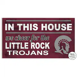 Jardine - Arkansas Little Rock Trojans 11" x 20" Indoor/Outdoor In This House Sign - Maroon
