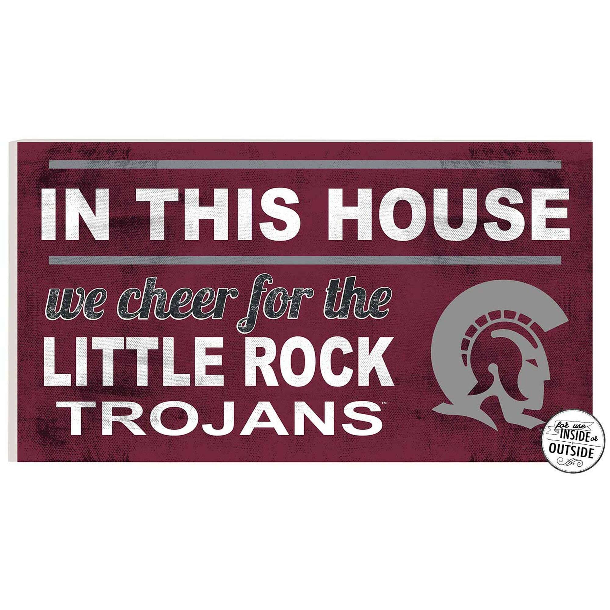 Arkansas Little Rock Trojans 11" x 20" Indoor/Outdoor In This House Sign