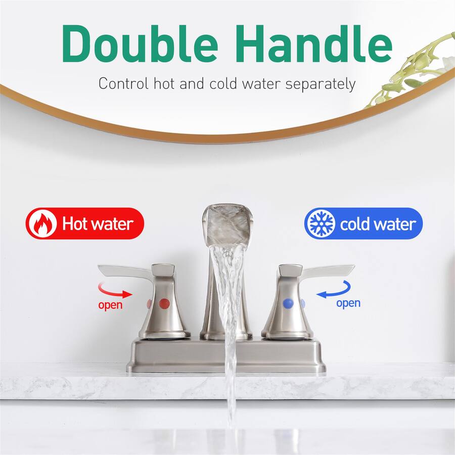 Save Pop Up Boyel Living 4 Inch 2 Handle Waterfall Bathroom Faucet with Pop Up ...