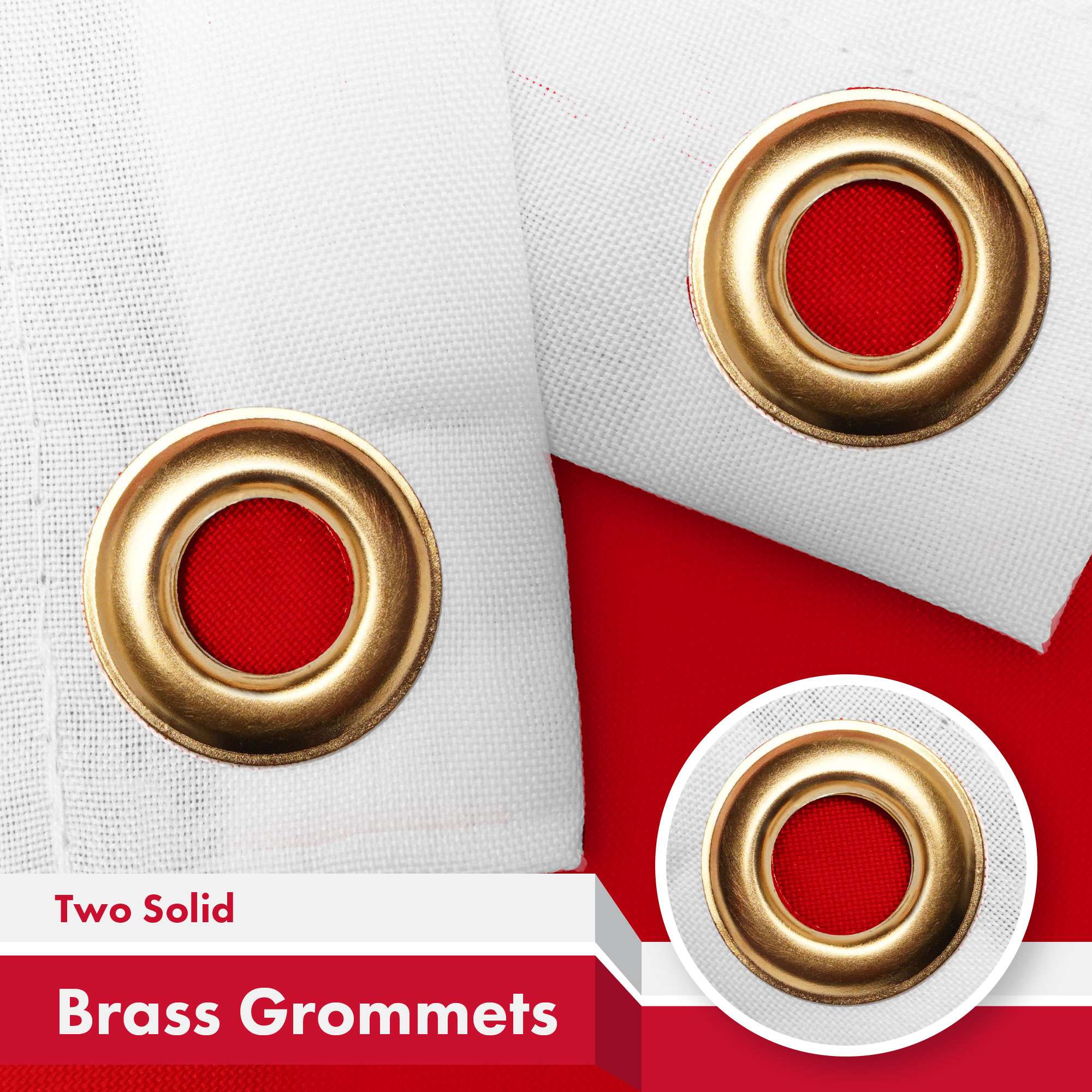 Two Solid Brass Grommets