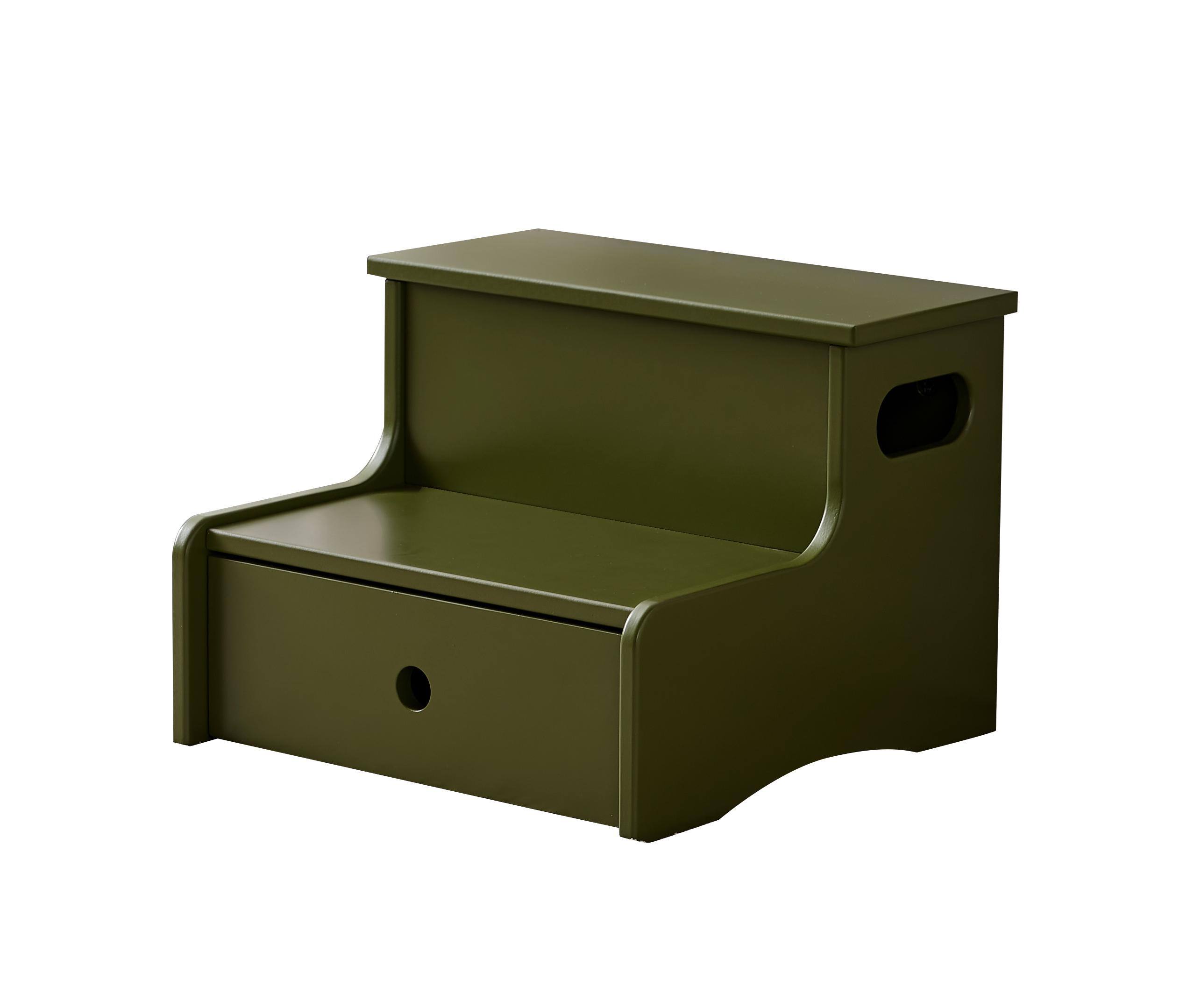 Angle. Kings Brand Furniture - Kings Brand Furniture Wooden Toddler Step Stool for Kids with Storage for Bedroom, Bathroom & Kitchen - Avocado.