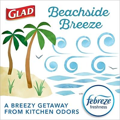 GLAD Beachside Breeze  
A Breezy Getaway from Kitchen Odors  
with Febreze Freshness