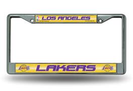 Rico Industries - Los Angeles Lakers Standard Size Chrome License Plate Frame - It Sparkles - Multi