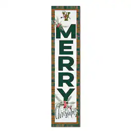 Jardine - Vermont Catamounts 12'' x 48'' Outdoor Merry Christmas Leaner - White