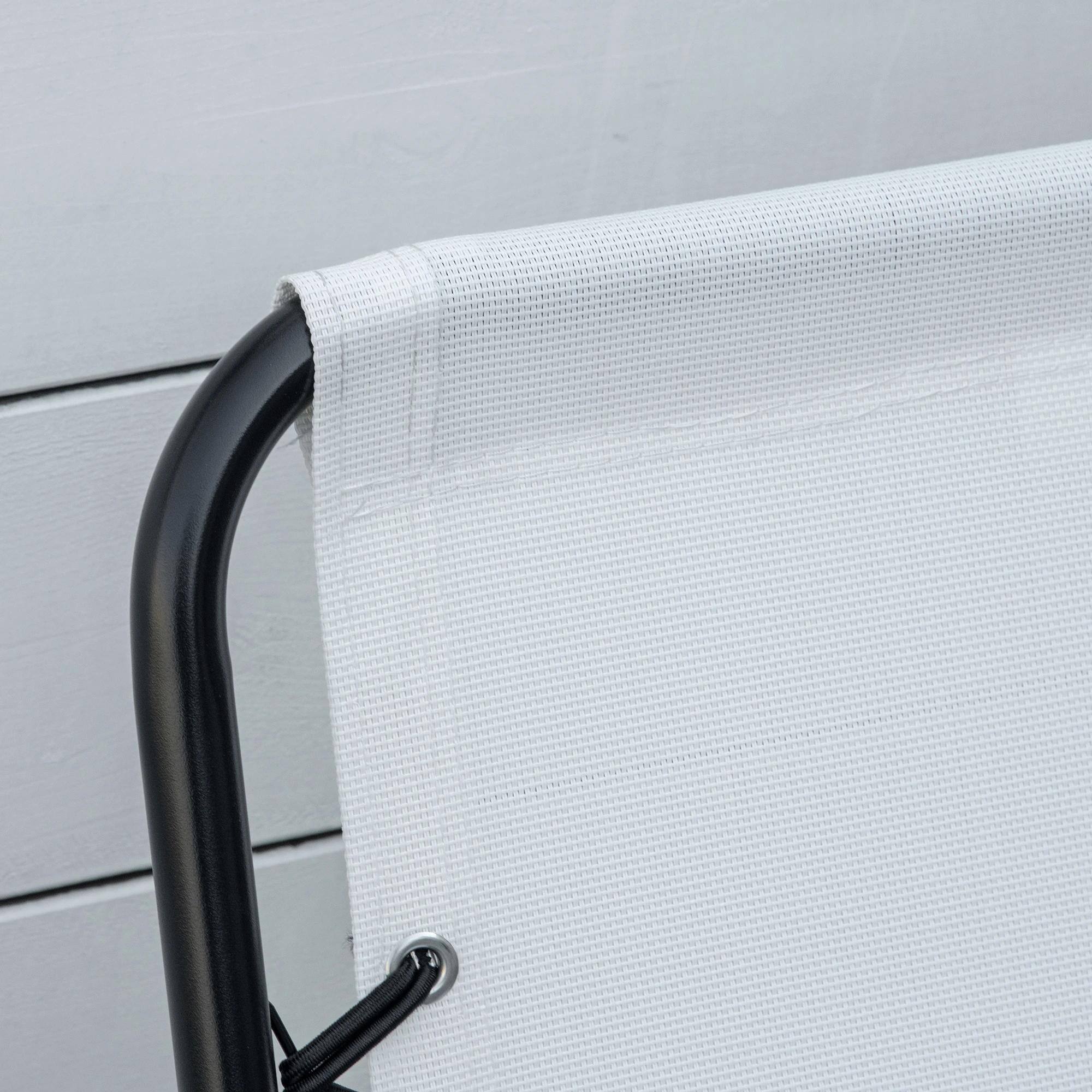 Alt View 1. Resenkos - Resenkos 2-Piece Collapsible Chairs with Armrest, Lightweight Beach Patio Pool Outdoor Loungers, Cream White - Cream White.