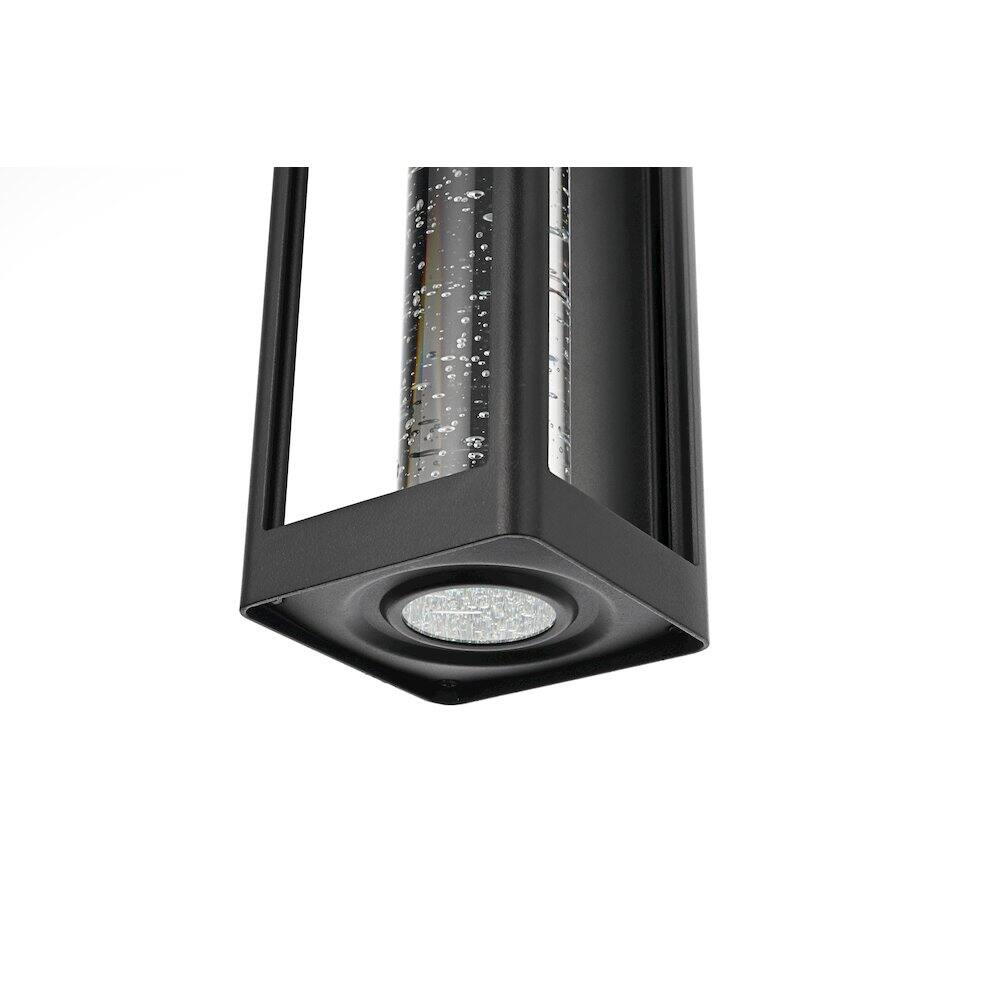 Alt View 1. Elegant Lighting - Amaris 22 inch LED Outdoor Wall sconce in Black - Black And Clear.