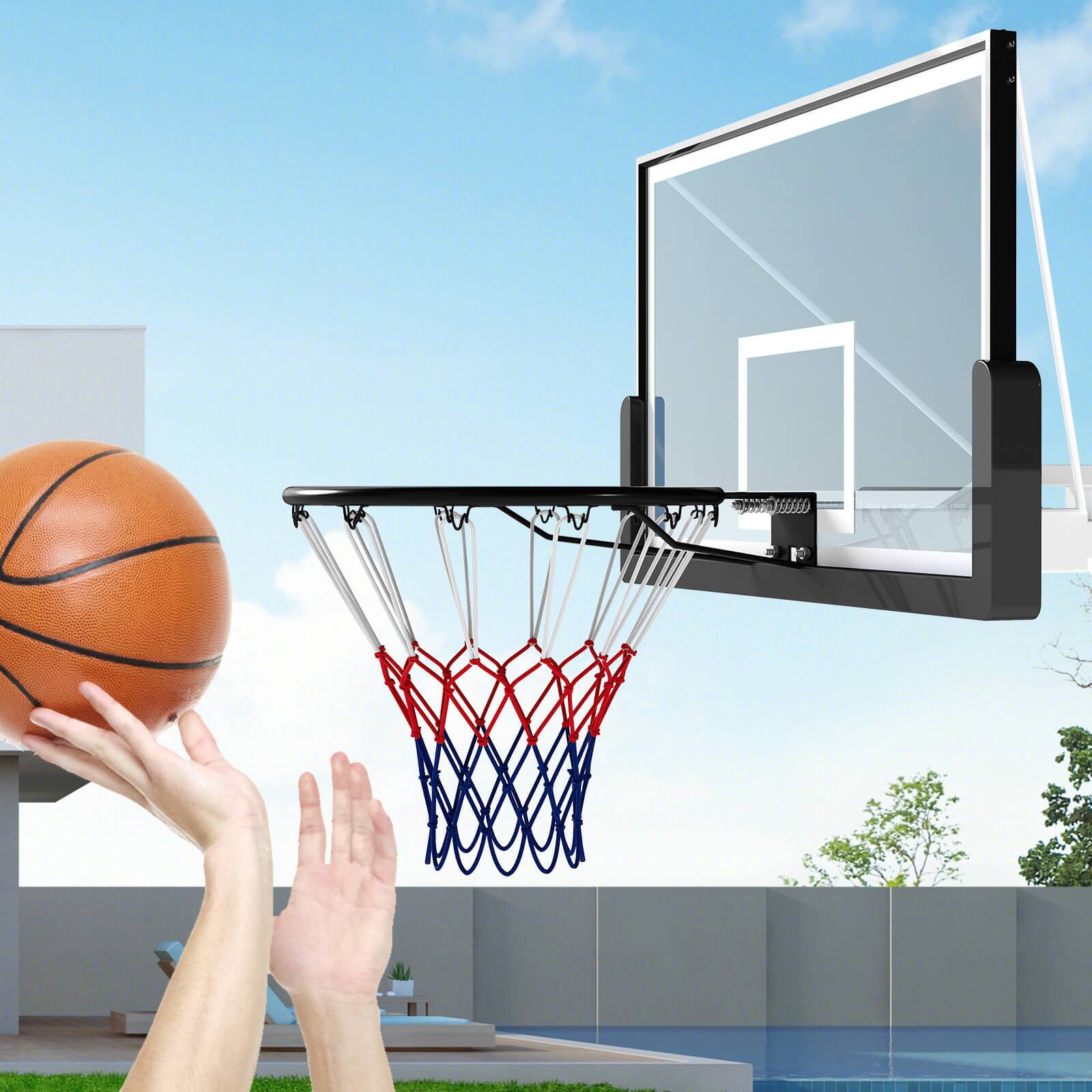 Alt View 3. Costway - Costway 18" Basketball Rim with Double Springs & All Weather Net for Indoor & Outdoor - Black.