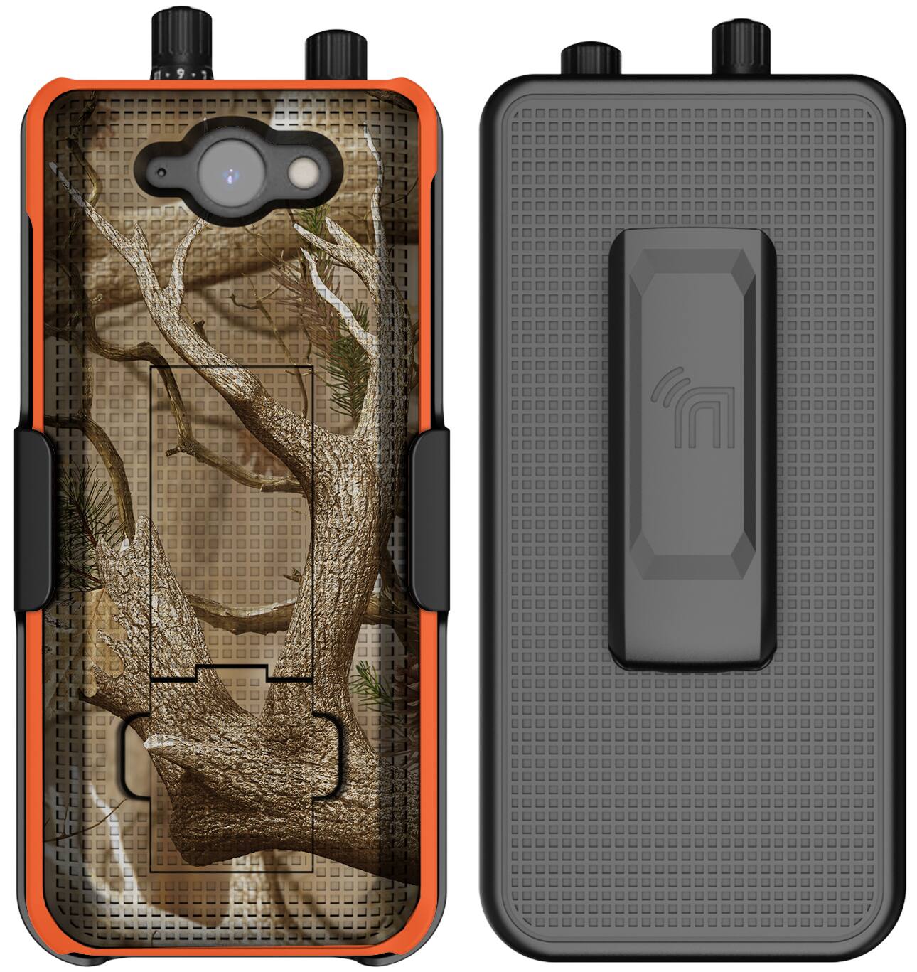 Alt View 2. Nakedcellphone - Combo for Sonim XP5plus 5G (X530) / XP5 Plus 4G (XP5900) - Hard Phone Case + Belt Clip Holster - Hunter Camo.