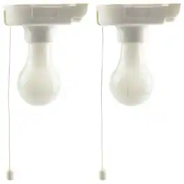 Stock Preferred - Stick-Up Battery Operated LED Light Bulb Set of 2 - White