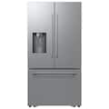 Samsung - 36 in. Wide Bespoke AI 24 cu. ft. Counter Depth 3-Door French Door Refrigerator with Zero Clearance Fit - Stainless Steel