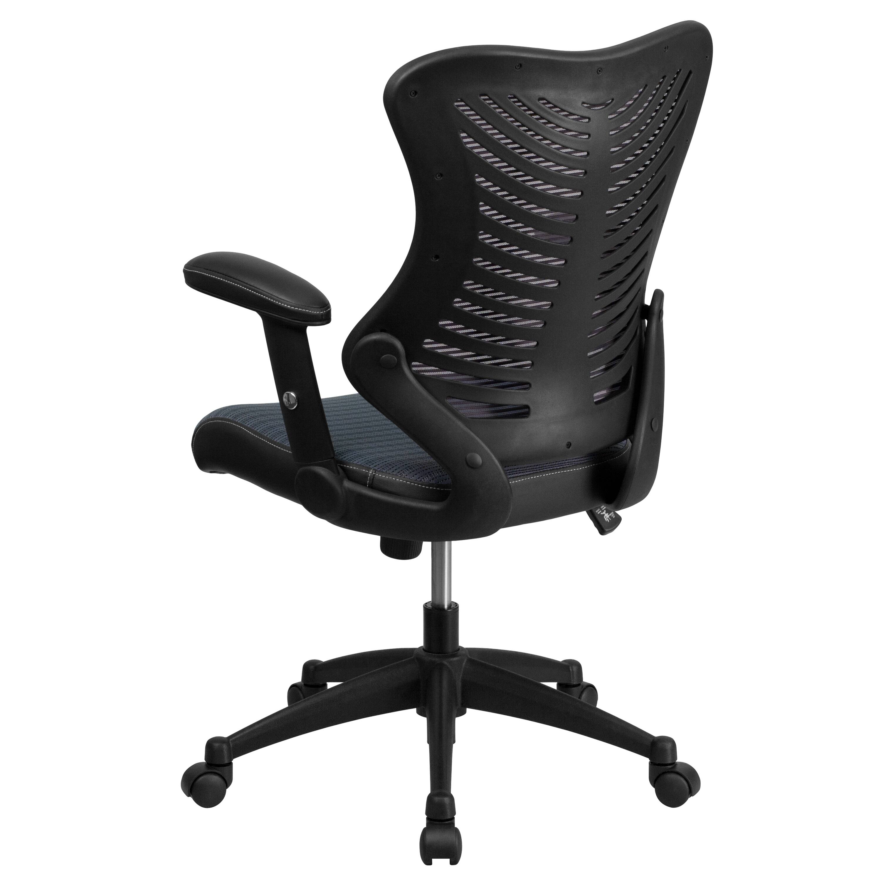 Alt View 5. Emma + Oliver - High Back Designer Mesh Executive Ergonomic Office Chair w/ Adjustable Arms - Gray Mesh.