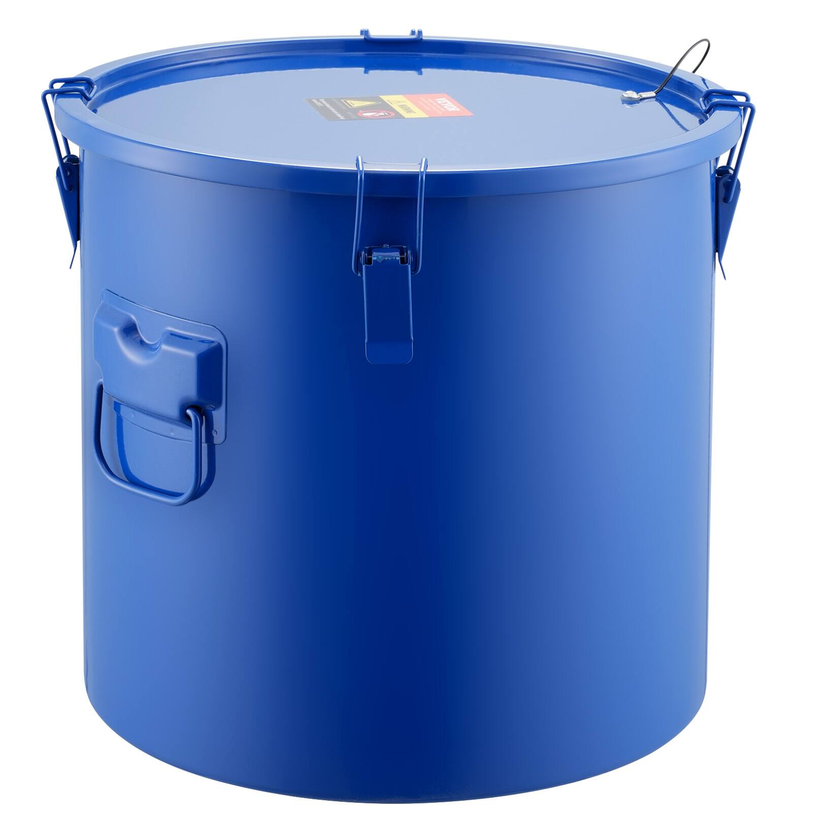 Alt View 5. VEVOR - Fryer Grease Bucket, 10 Gal Oil Disposal Caddy Carbon Steel Fryer Oil Bucket with Rust-Proof Coating,Transport Container - Blue.