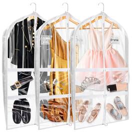 Mber - 3-Pack 39" Dance Garment Bags For Dancers, Garment Bags For Dance Costumes, For Dance Competitions - Clear