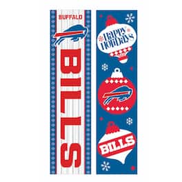 Evergreen Enterprises - Buffalo Bills 47" Double Sided Christmas Leaner Fan Sign - Multicolor