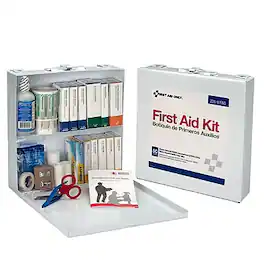 First Aid Only - Contractor Metal First Aid Kit, 50 People, 191 Pieces, Unitized (FAO226U) - White