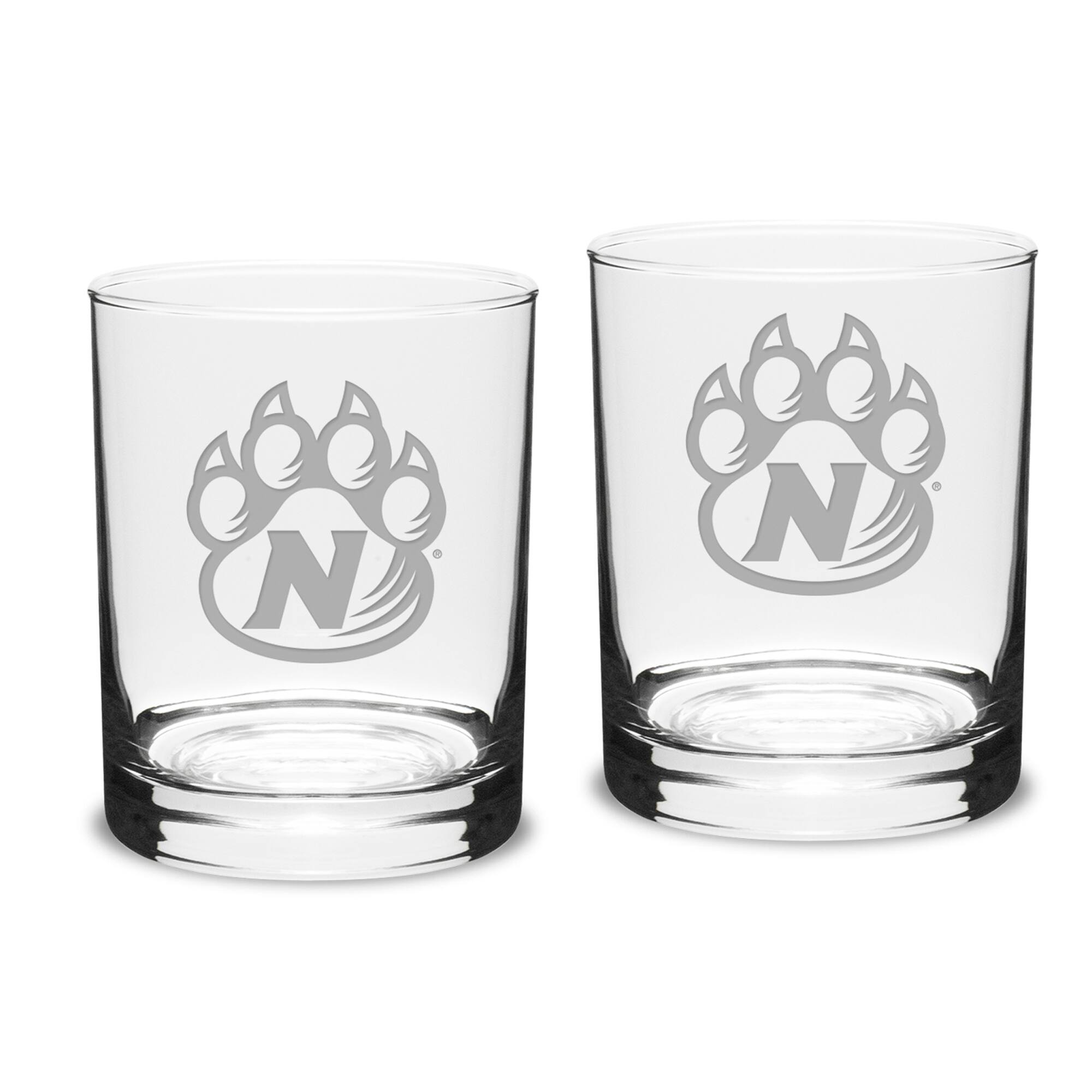 Front. Jardine - Northwest Missouri State Bearcats 14oz. 2-Piece Classic Double Old-Fashioned Glass Set - Multicolor.