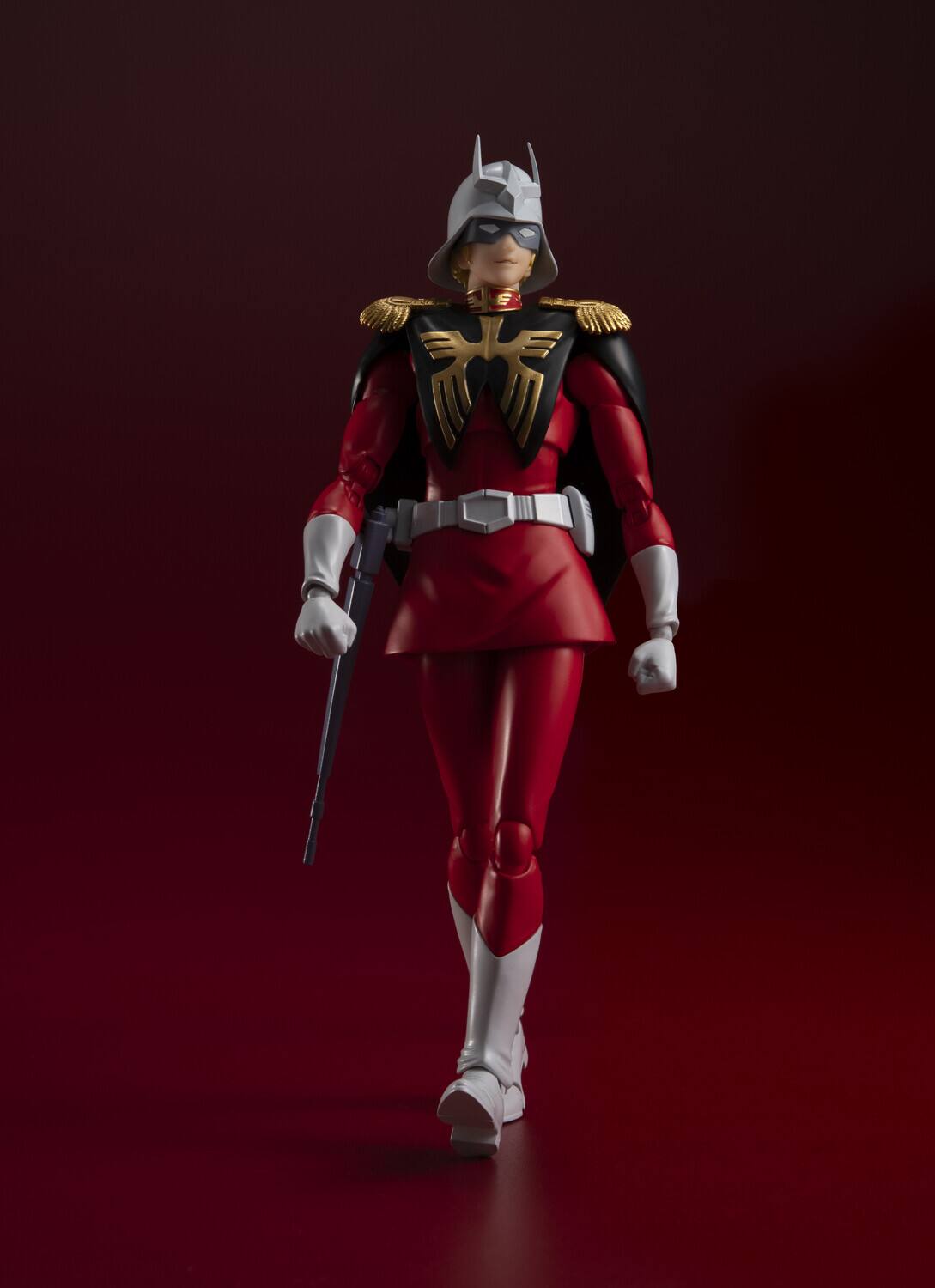 Alt View 2. Bandai - Tamashii Nations - Mobile Suit Gundam - S.H.Figuarts - Char Aznable Action Figure   - COLLECTIBLES - Multicolor.
