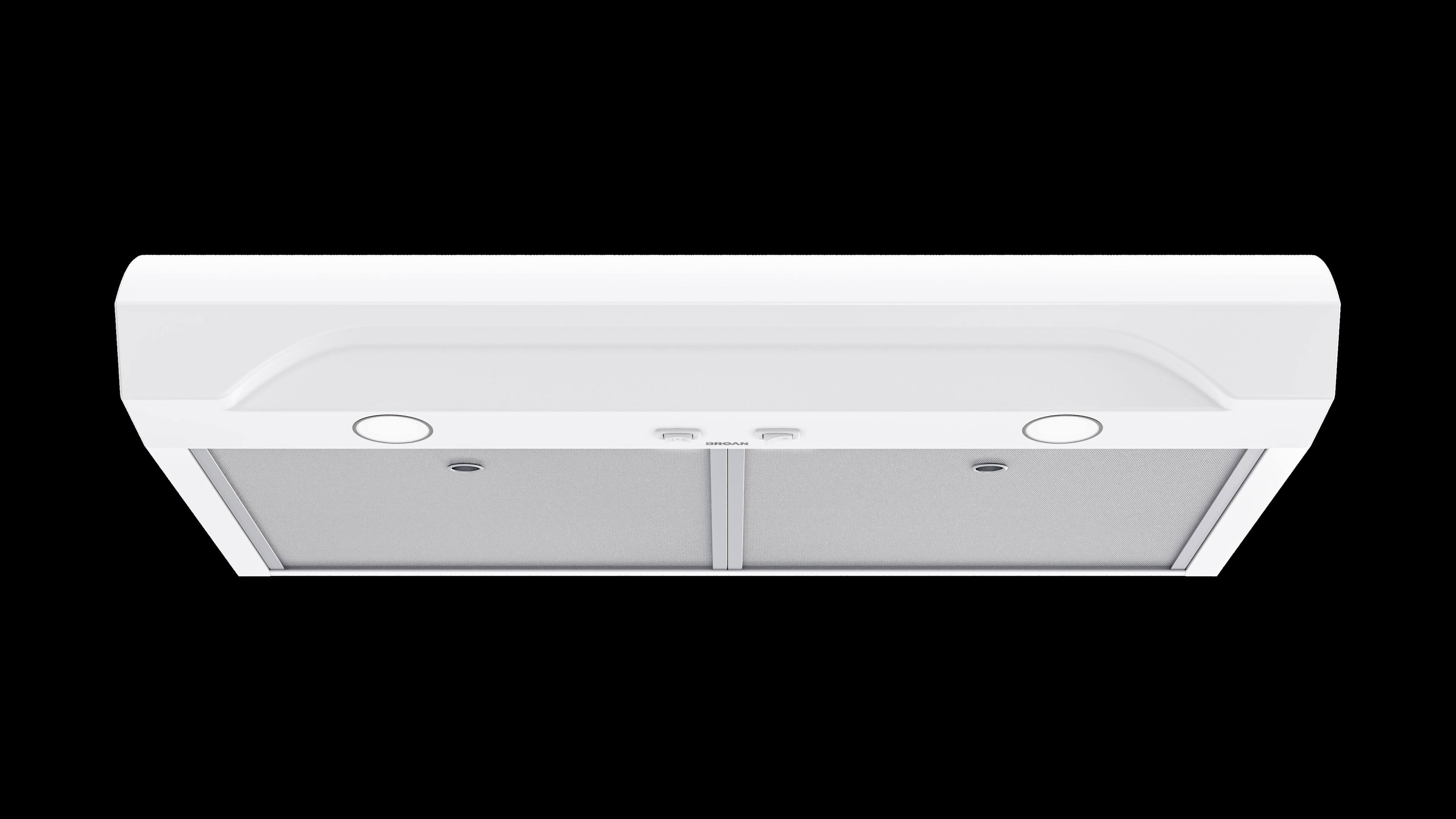 Alt View 2. Broan - Alta 30-Inch 350 MAX Blower CFM 1.5 Sones Range Hood - White.