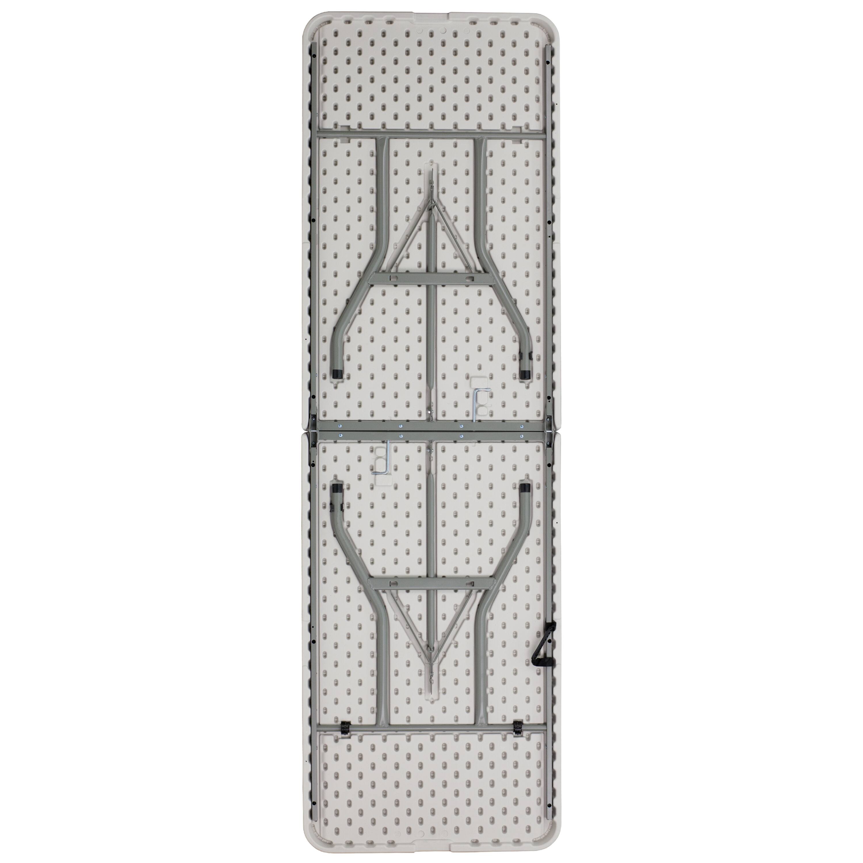 Alt View 15. Alamont Home - Kathryn 8-Foot Bi-Fold Granite White Plastic Banquet and Event Folding Table with Handle - Granite White.
