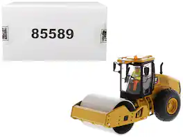 CAT Caterpillar CS11 GC Vibratory Soil Compactor with Operator "High Line Series" 1/50 Diecast Model by Diecast Masters - Yellow