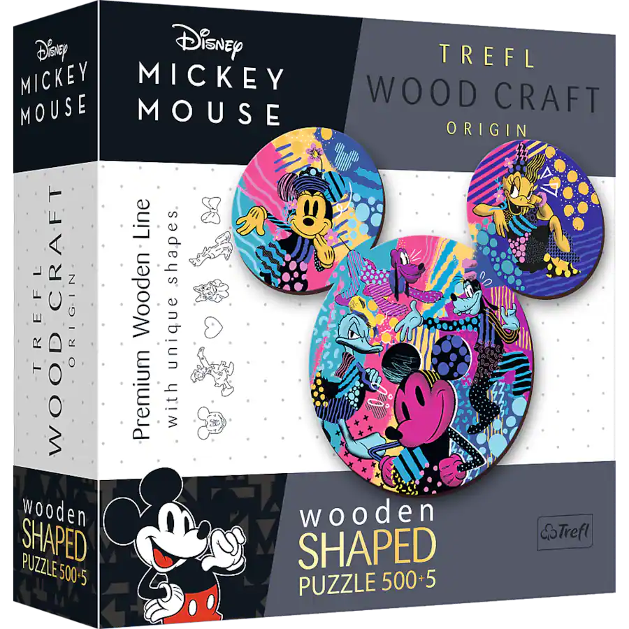Woord Pattern Trefl Wood Craft 500 +5 Piece Wooden Puzzle Disney's Mickey Mouse ...