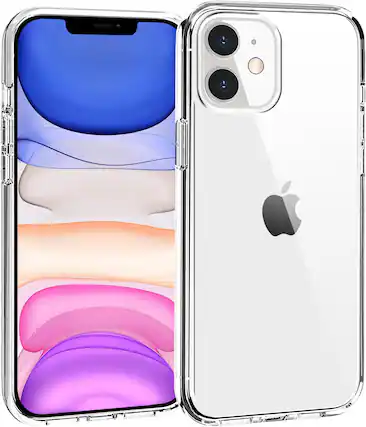 Front. Entronix - Entronix Clear Hard Back Case for iPhone 12 Mini - Ultimate Protection and Style - Clear.
