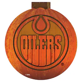 Fan Creations - Edmonton Oilers 12'' Pumpkin Sign - Orange