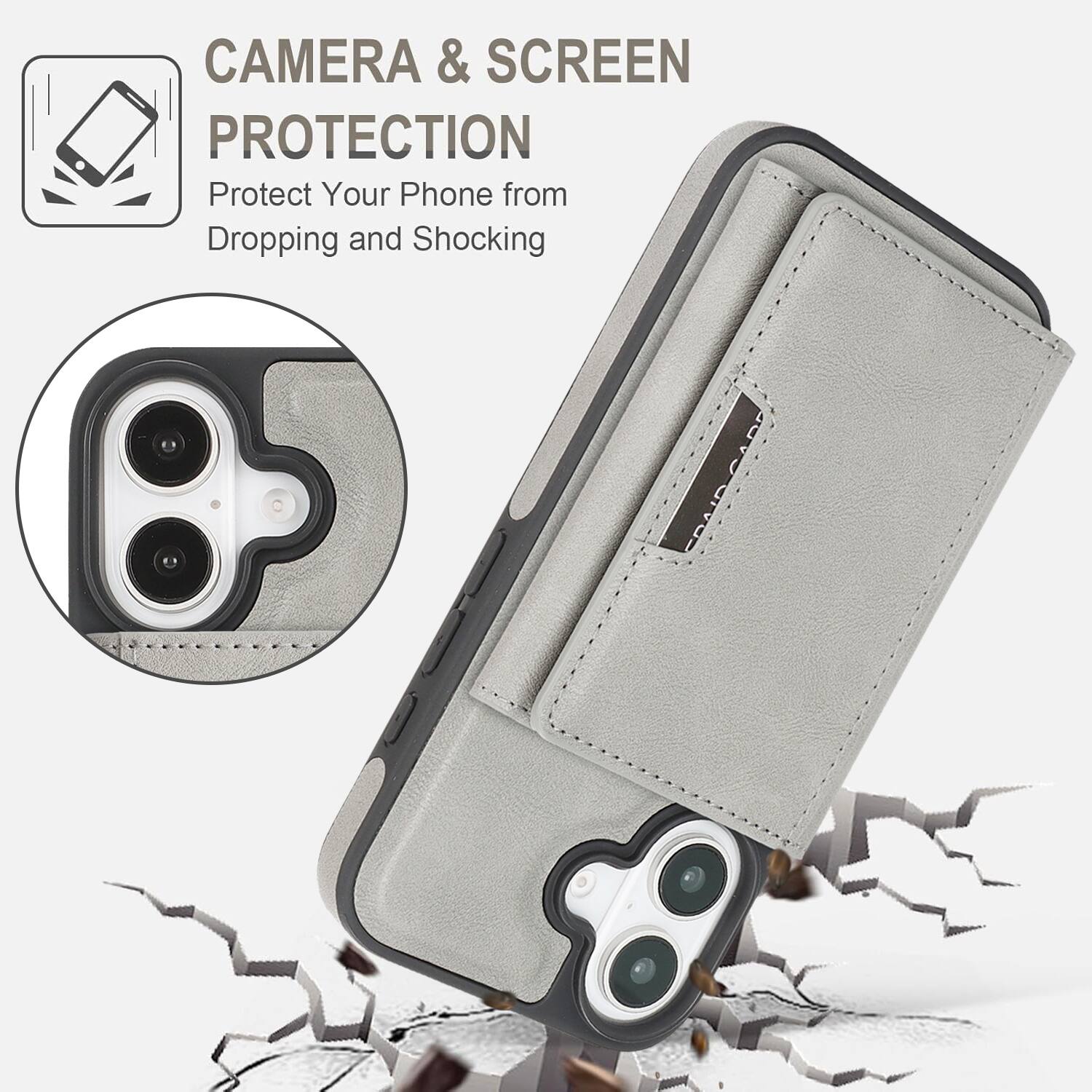CAMERA & SCREEN PROTECTION  
Protect Your Phone from Dropping and Shocking