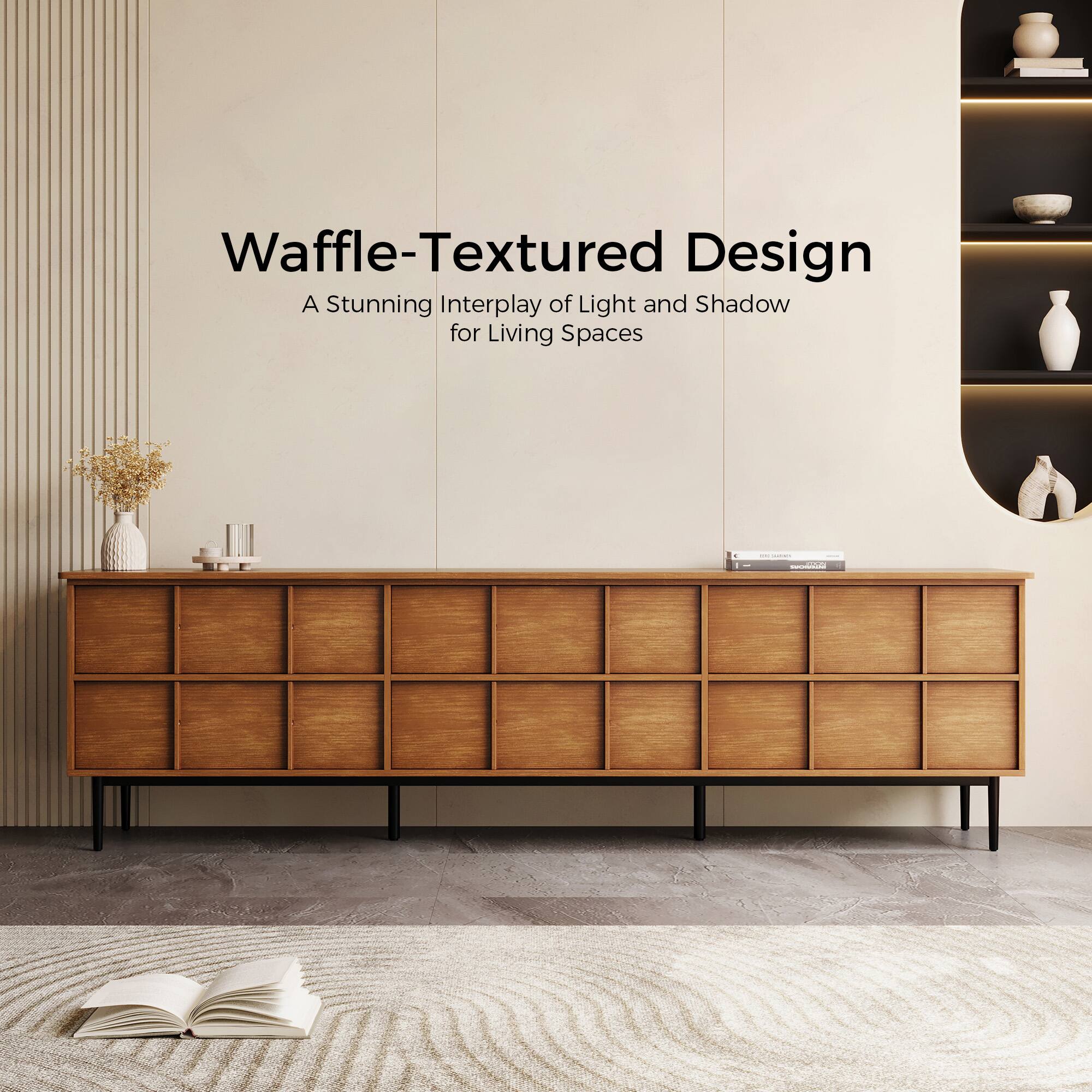 Waffle-Textured Design  
A Stunning Interplay of Light and Shadow for Living Spaces