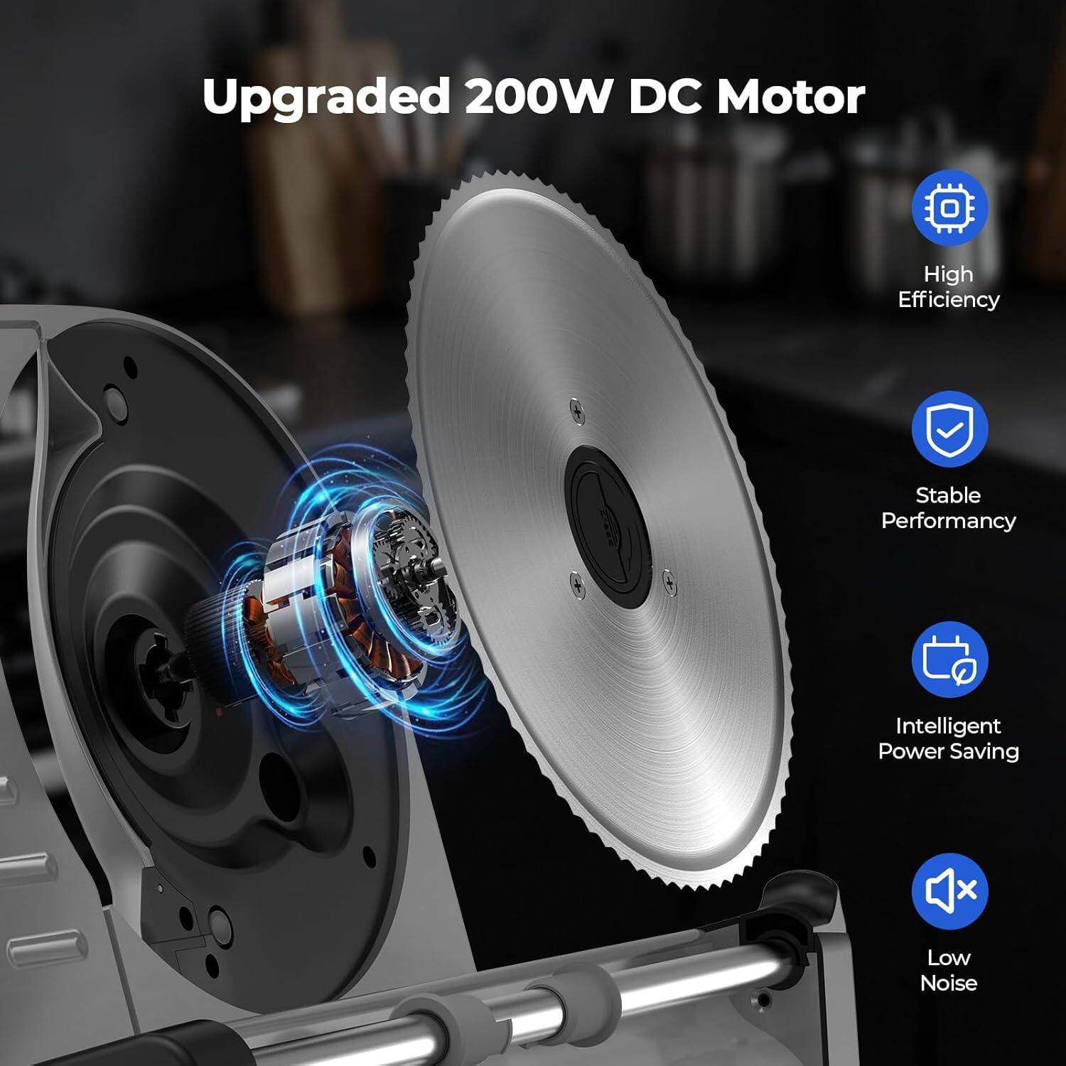 Upgraded 200W DC Motor

- High Efficiency
- Stable Performance
- Intelligent Power Saving
- Low Noise
