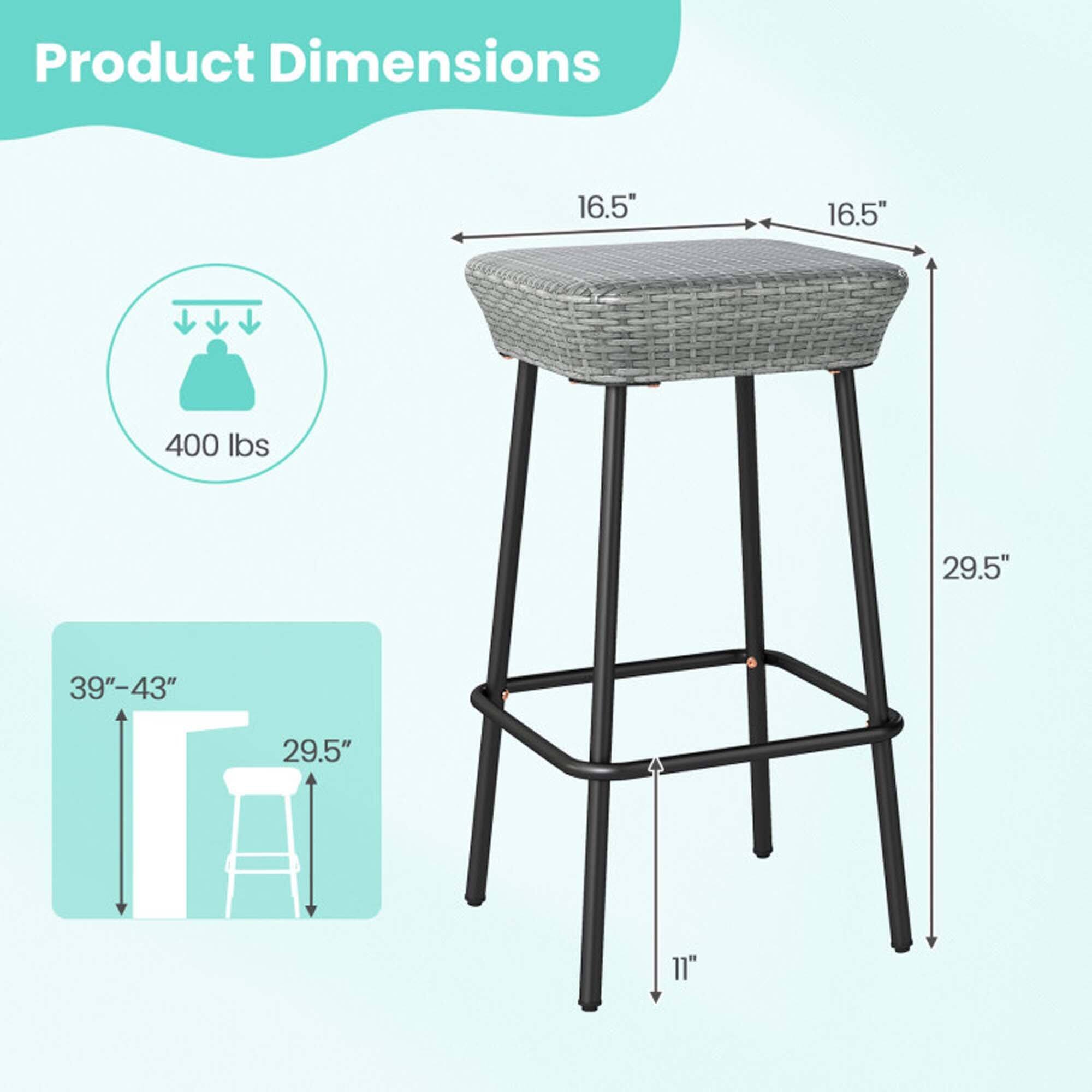 Product Dimensions: 16.5" x 16.5" x 400 lbs x 29.5" x 39"-43" x 11"