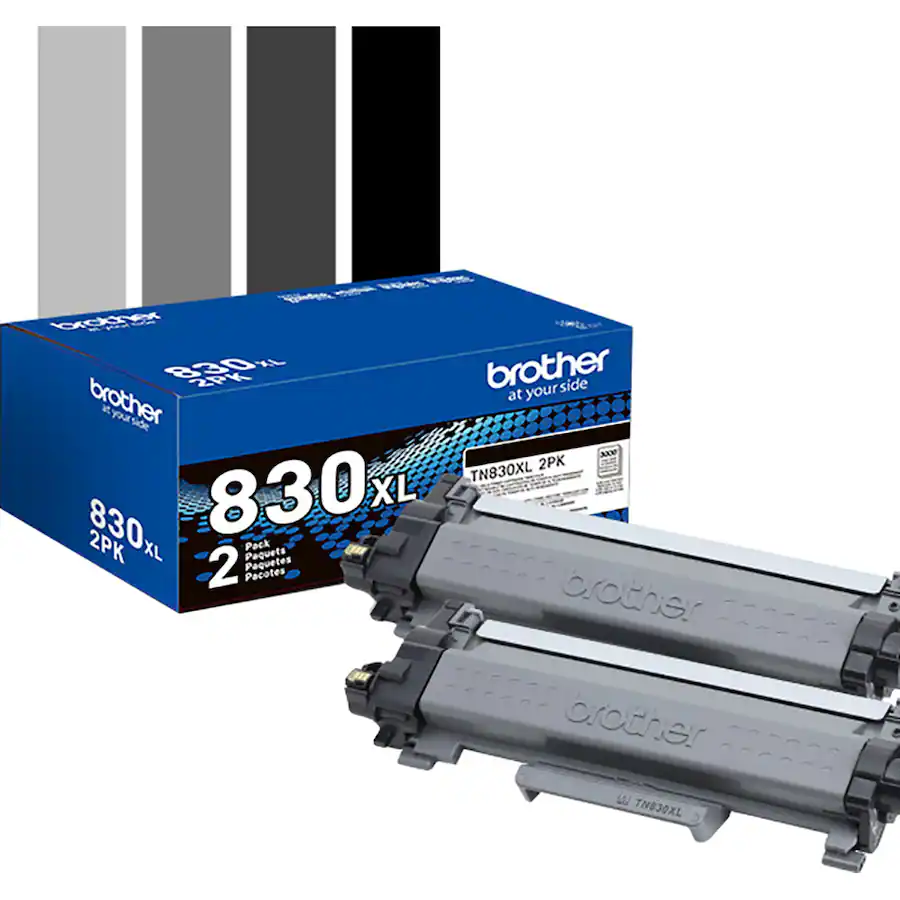 Brother 830 Brother TN830XL 2 Pack High Yield Toner + Tech Smart USA Printer ...
