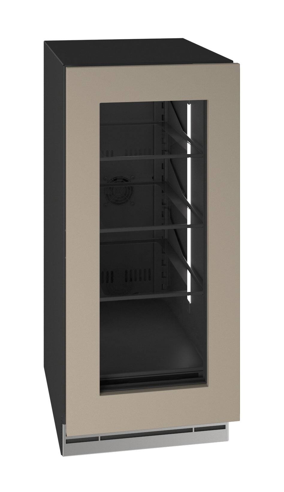 Angle. U-Line - U-Line 15"W. 2.8 Cu.Ft. Built-In Panel Ready w. Glass Compact Refrigerator - Panel Ready.