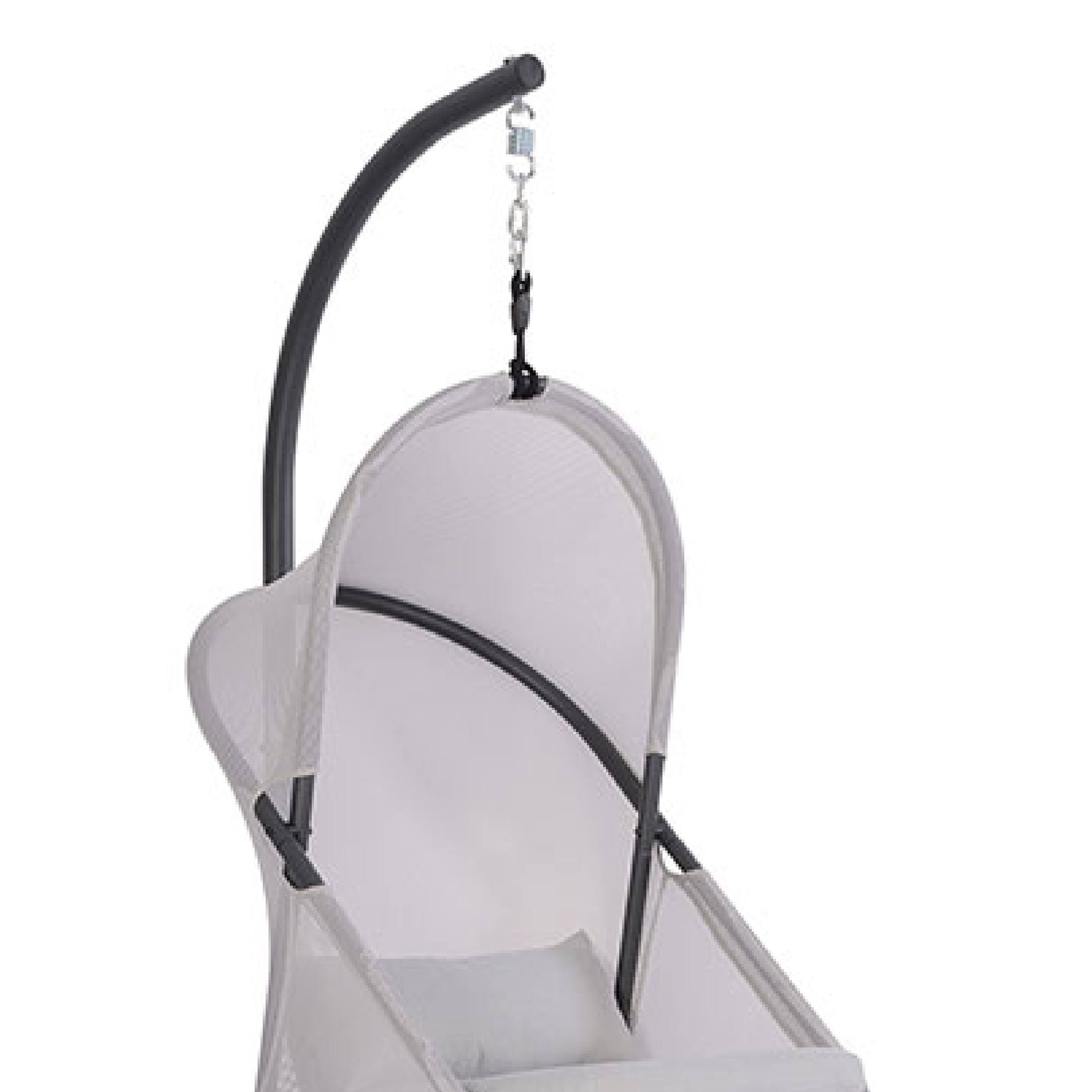 Alt View 2. Manhattan Lane - Cery Outdoor Egg Swing Chair, Foldable Stand - Black.