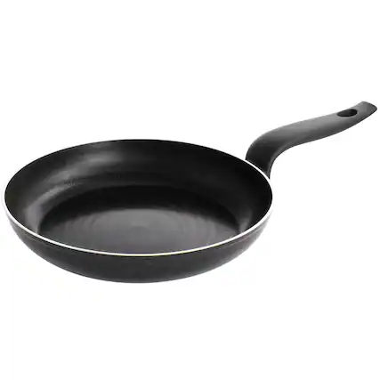 Front. Gibson - Tosca Cortona 10 Inch Nonstick Aluminum Frying Pan in Warm Black - Warm Black.