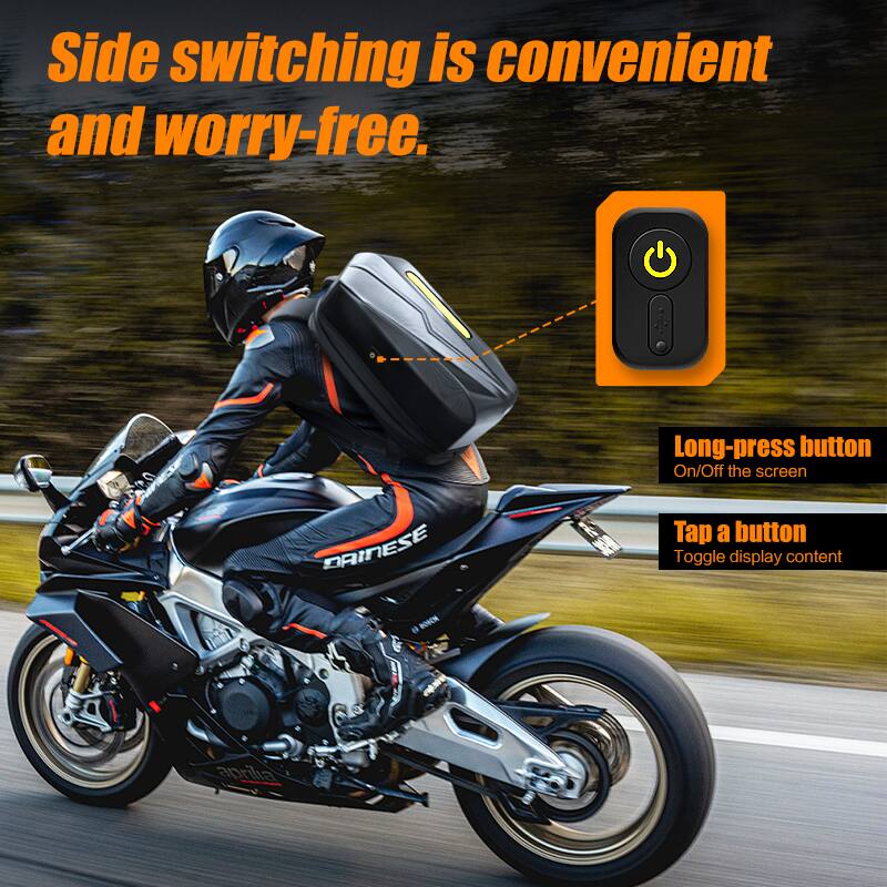Side switching is convenient and worry-free.

Long-press button On/Off the screen

Tap a button Toggle display content