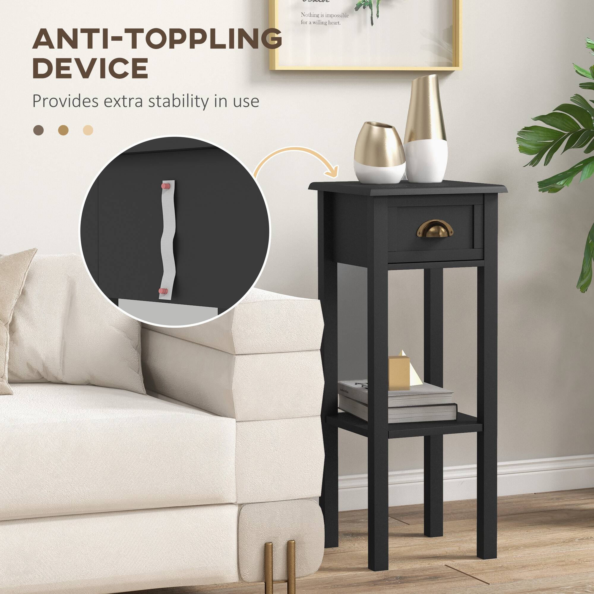 Nothing is impossible for a willing heart. ANTI-TOPPLING DEVICE Provides extra stability in use