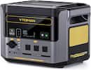 VTOMAN FlashSpeed 1500
- AC Input: 1500W
- Solar Input: 400W
- Capacity: 100%
- DC Output: 12V
- USB Output: 5V/2.4A
- Quick Charge USB-A Output
- TYPE-C Output
- AC Output: 110V/60Hz 1500W
- Pure Sine Wave
- Jumper Cable
- Watts: USB AC