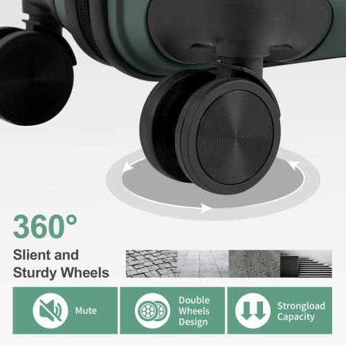 360° Silent and Sturdy Wheels  
Mute Double Wheels Design  
11 Strong Load Capacity