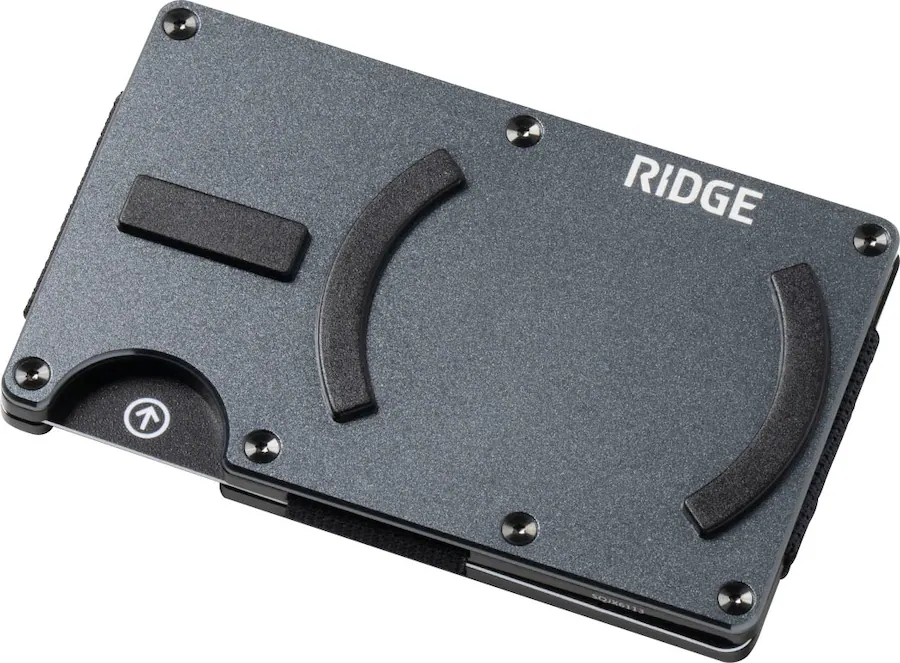 The Ridge Wallet Gunmetal MagSafe Wallet Cash Strap Silver AUWAI249103 ...