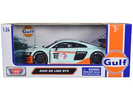 Motormax - Audi R8 LMS GT3 #28 Stripes "Gulf Oil" "Gulf Die-Cast Collection" 1/24 - Light Blue With Orange