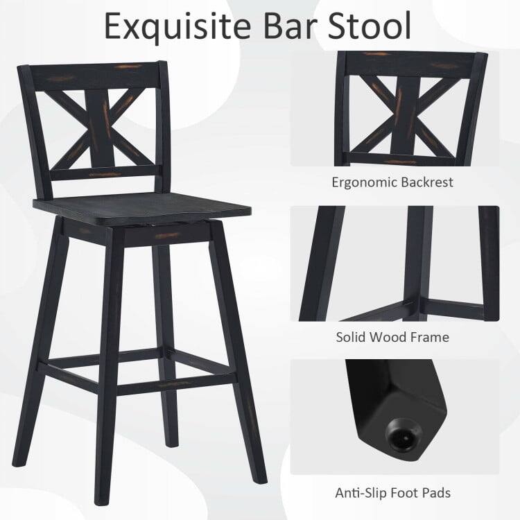 Exquisite Bar Stool

- Ergonomic Backrest
- Solid Wood Frame
- Anti-Slip Foot Pads