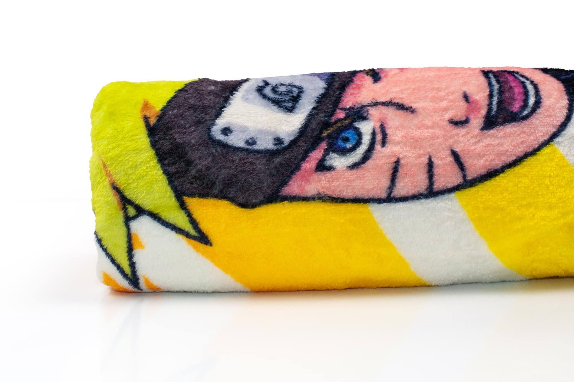 Alt View 10. Just Funky - Naruto With Kanji Symbols Large Anime Fleece Throw Blanket | 60 x 45 Inches - Orange.