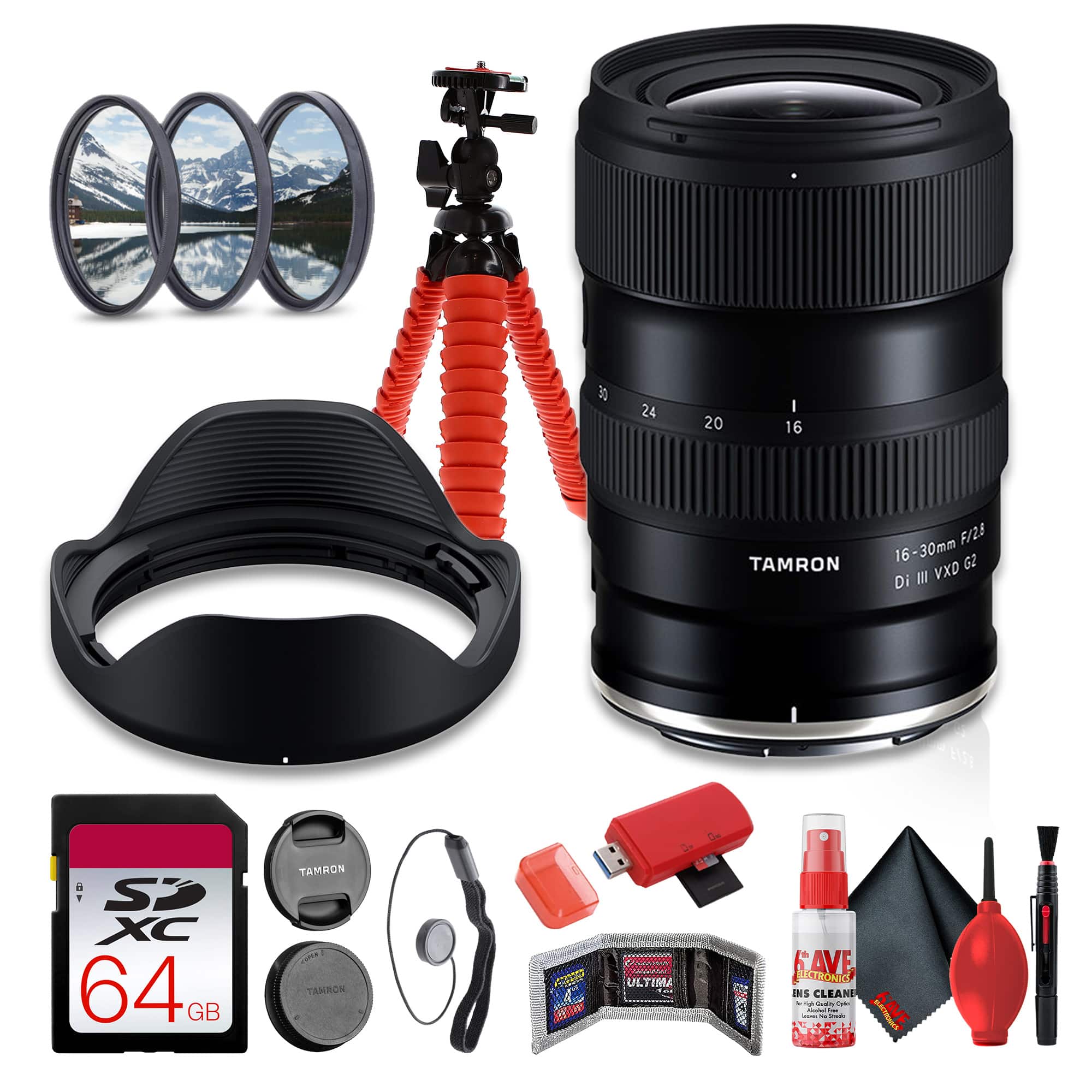 Bundle - Tamron - 16-30mm f/2.8 Di III VXD G2 Lens for Nikon Z - Black